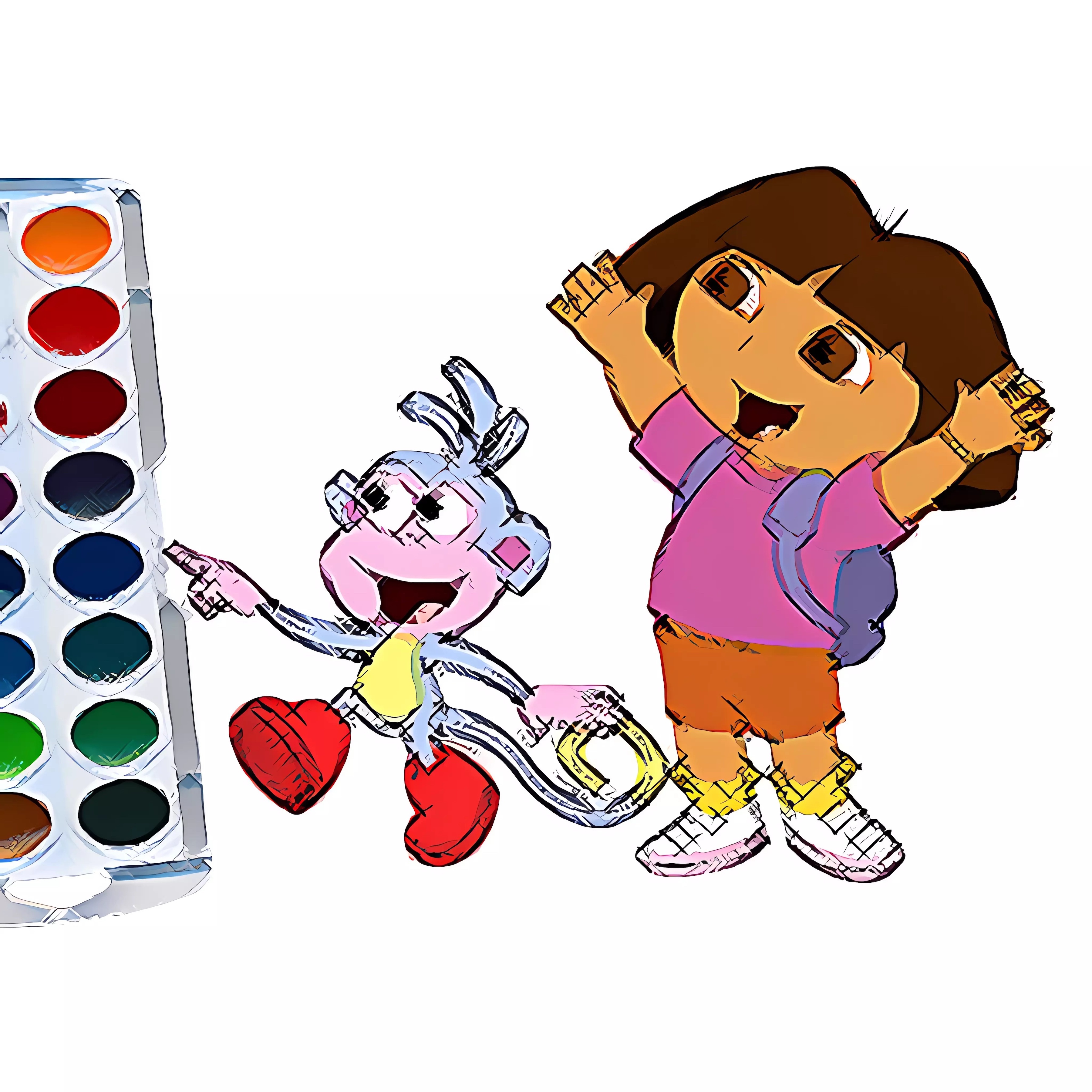 Dora and her friends colouring & Drawing for kids & Toddlers || How to draw  Dora & Boots 🐒 || - YouTube