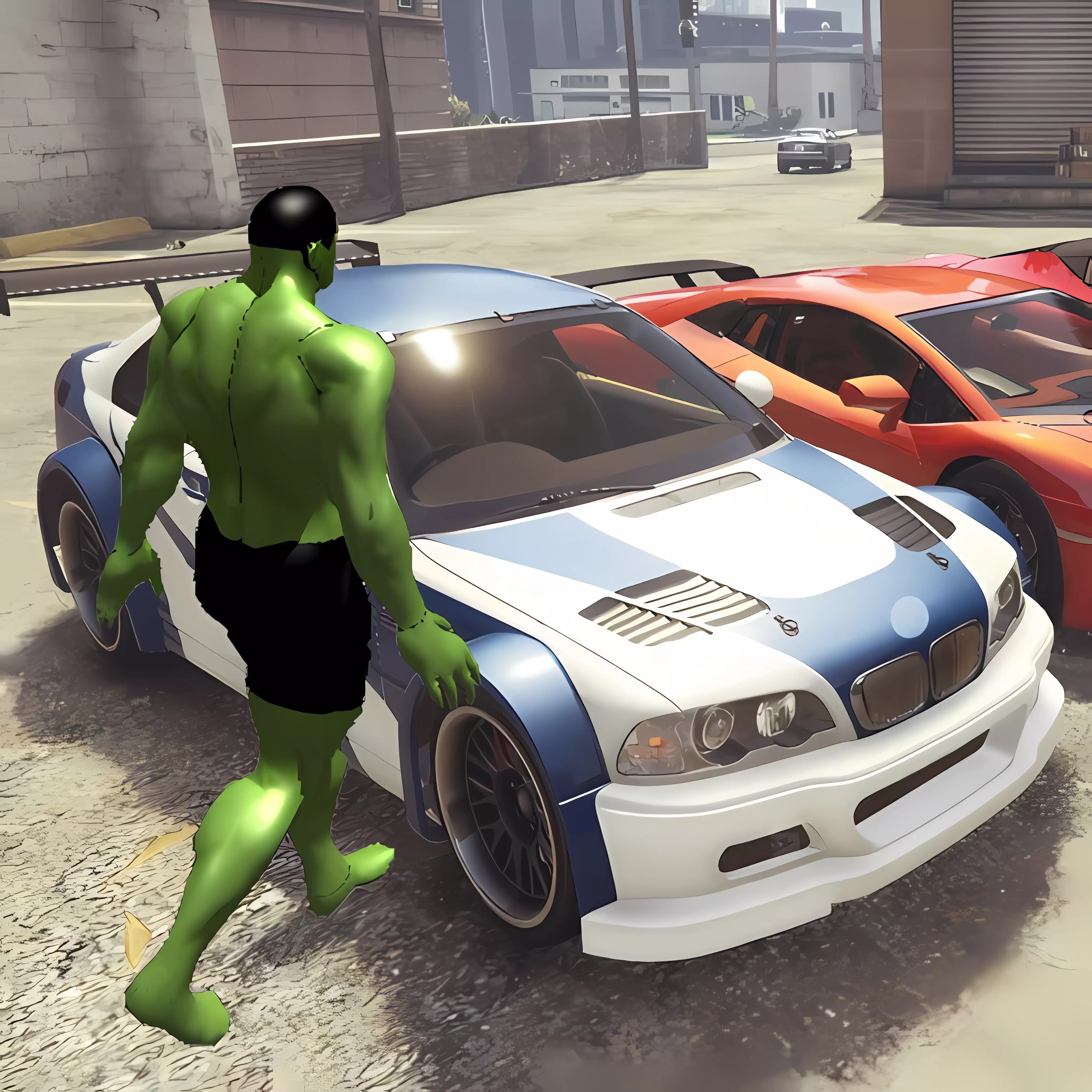 Chained Car vs Hulk